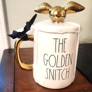 Rae Dunn Harry Potter Golden Snitch mug with lid